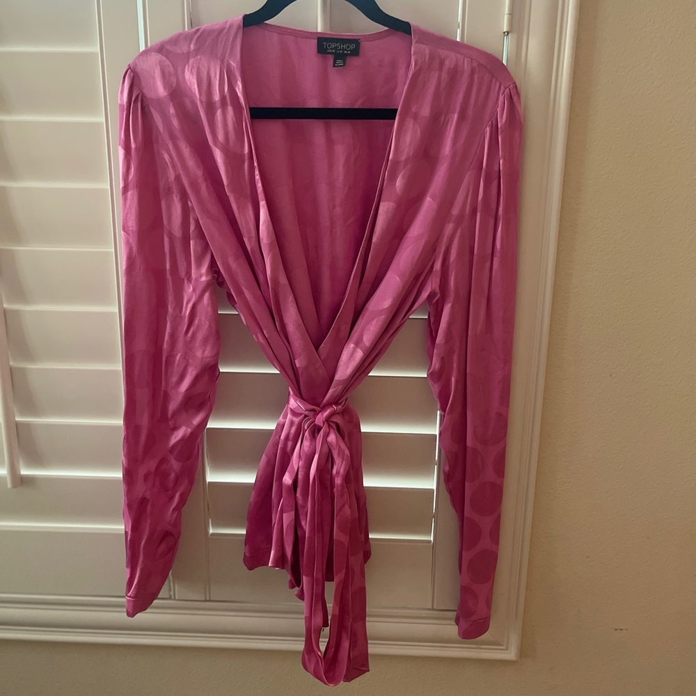 Topshop pink blouse